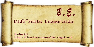 Blázsits Eszmeralda névjegykártya